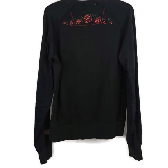 Parasuco Sweater Black Mens Printed Long Sleeve - Picture 2 of 8